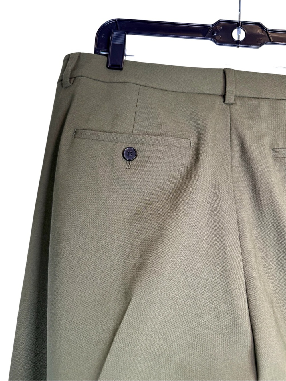 Vince Olive Green Ankle Pants with Black Side Stripe - Picture 11 of 15